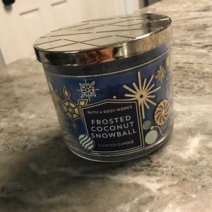 Never used Frosted Coconut Snowball Candle